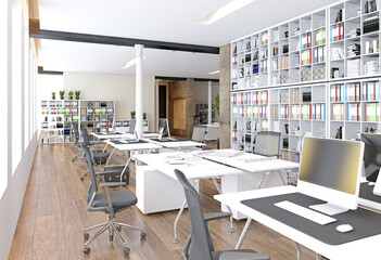 contemporary loft office