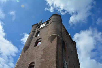 Tower from the city gate Zuidhavenpoort in the old town of Zierikzee, Netherlands