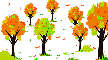 Obraz premium autumn tree vector