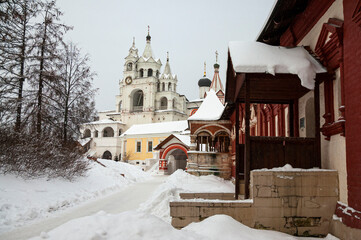 View of The Savvino-Storozhevsky Monastery in winter, Zvenigorod, Russia