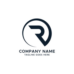 Fototapeta premium Initial R Letter Logo Vector Design