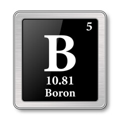 The periodic table element Boron. Vector illustration