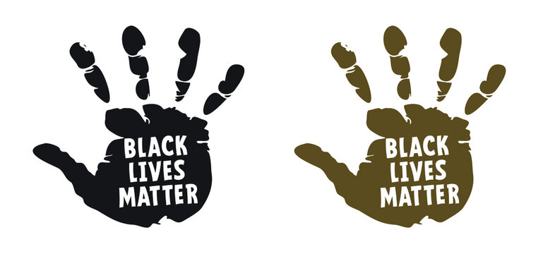 Stop racism. Black lives matter, support. Flat vector slogan. No racism concept. Enough is enough quote, human rights of black people in U.S. America. Equality people for freedom. Black people protest