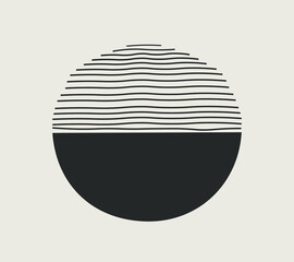 Trendy abstract minimalistic art composition. Suitable for wall decoration, modern interior design, postcard or brochure design. Vector illustration