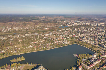 Obraz premium Aerial view of Ivano-Frankivsk city, Ukraine.