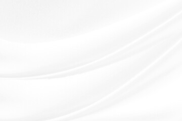 White cloth background abstract with soft waves.