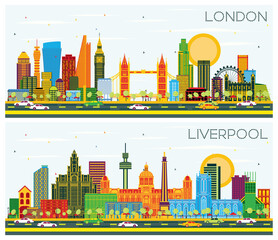 Liverpool and London City Skylines Set.