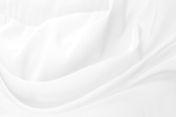 Obraz premium White cloth background abstract with soft waves.
