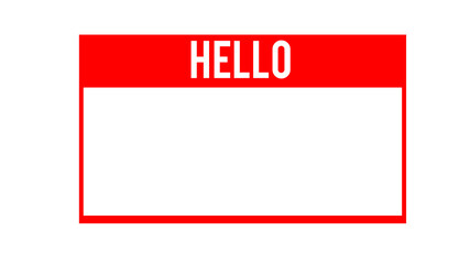 hello  sign with blank white copyspace for text message © meredesign