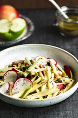 Apple with Radish ,Poppy seed and Pumpkin seed salad
