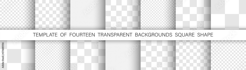 Poster square background. square pattern. template of fourteen transparent backgrounds square shape. abstra