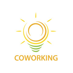 Vector logo coworking and a place to work