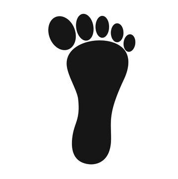 illustration of a man footprints. Trace symbol.