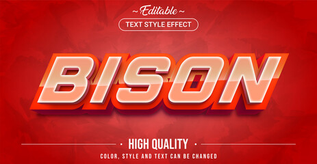 Editable text style effect - Bison theme style. © Rtn_Studio