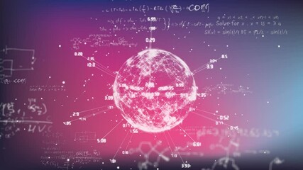 Animate planet with figures over gradient background. - Powered by Adobe