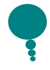 bulle bleue vide ,de conversation