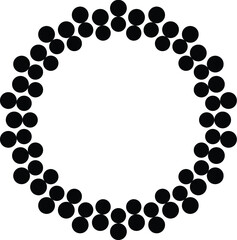 Halftone dots in circle form. round logo . vector dotted frame . design element