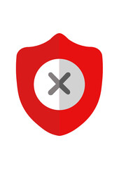 Obraz premium Not Secure Shield