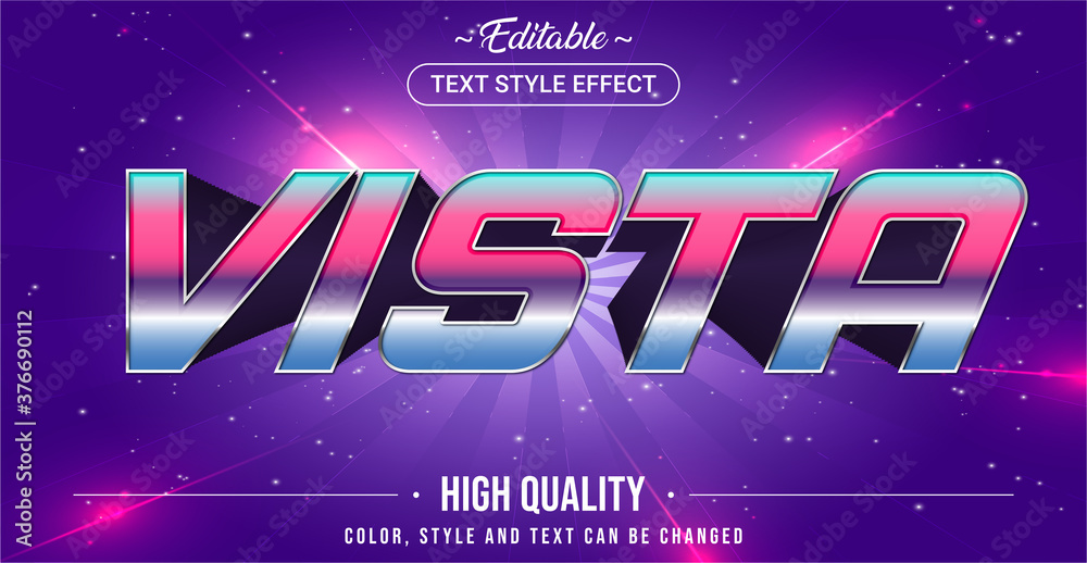 Poster editable text style effect - vista theme style.