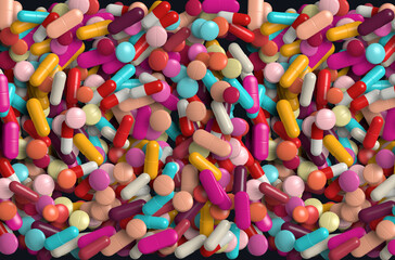 Fototapeta na wymiar Tablets and pills