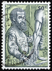 Postage stamp Belgium 1964 Andreas Vesalius, Flemish anatomist