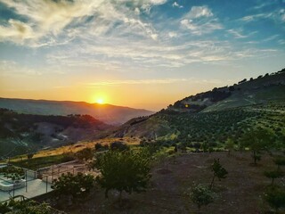 Al-Karak sunset/ spring in Al-karak Jordan