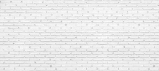Texture of old white grunge brick  wall for background
