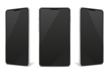 realistic smartphone blank mock up mobile phone for design vector illustration