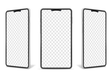 realistic smartphone blank mock up mobile phone for design vector illustration