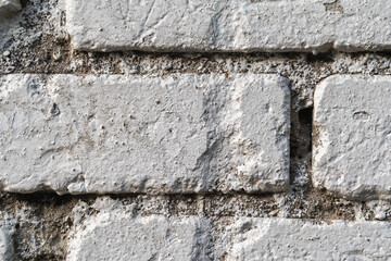 A part of Old white brick textured .