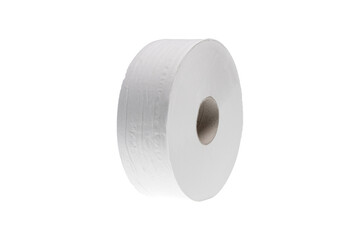 Rotolo di carta igienica maxi fotografato su sfondo bianco