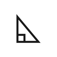 Right triangle icon. Geometric symbol modern, simple, vector, icon for website design, mobile app, ui. Vector Illustration