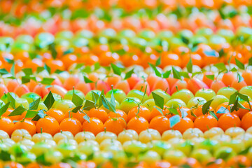 Group of Colorful ball plated dessert (Luk Chup in Thai language) in Shape of Various fruits. - obrazy, fototapety, plakaty