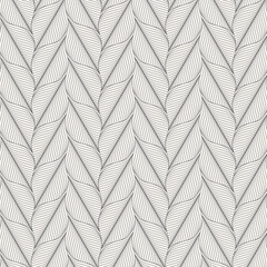 Linear vector pattern, repeating abstract skeleton leaves vertical, monochrome stylish. pattern is clean for fabric, wallpaper, printing. Pattern is on swatches panel
