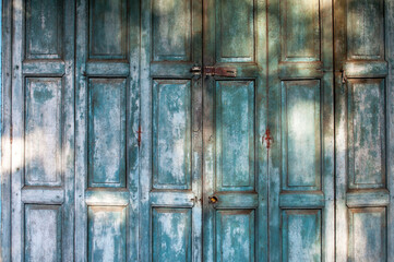 Old style wooden door for background and decoration