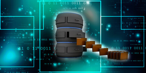 3d rendering Folder connected to database
