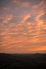 sunset in the mountains