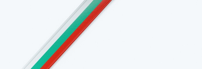 Leather strip with the flag of Bulgaria.