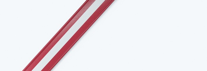Leather strip with the flag of Latvia.