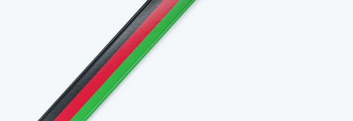 Leather strip with the flag of Malawi.