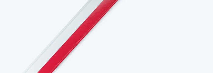 Leather strip with the flag of Poland.