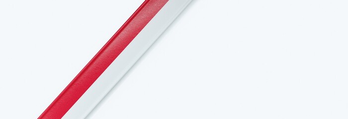Leather strip with the flag of Monaco.