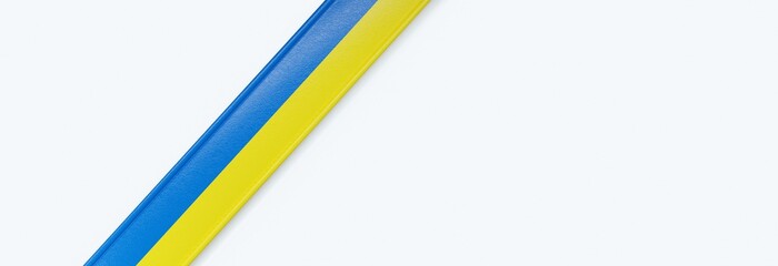 Leather strip with the flag of Ukraine.