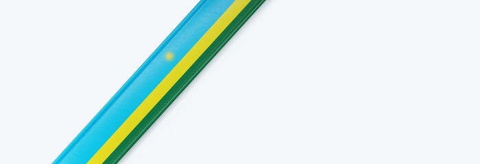 Leather strip with the flag of Rwanda.