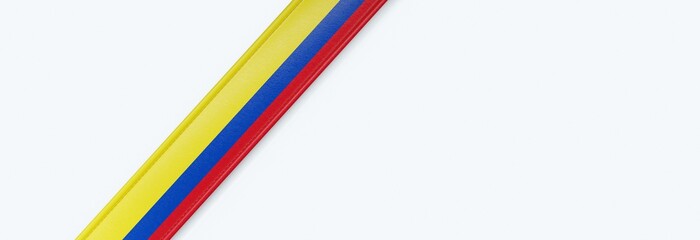Leather strip with the flag of Colombia.