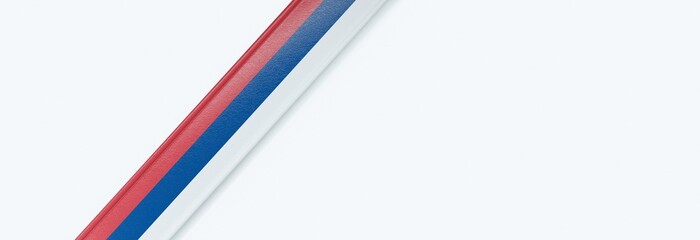 Leather strip with the flag of Serbia.