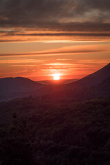 sunset in the mountains