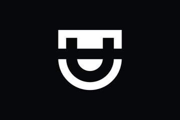Minimal Innovative Initial TU logo and UT logo. Letter TU UT creative elegant Monogram. Premium Business logo icon. White color on black background
