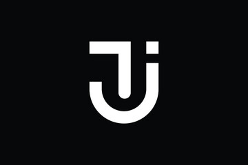 Minimal Innovative Initial TJ logo and JT logo. Letter TJ JT creative elegant Monogram. Premium Business logo icon. White color on black background