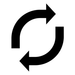 Illustration of recycled logo. Flat symbol